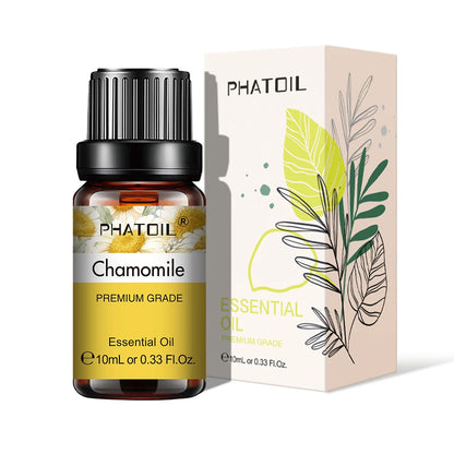 10ml Aroma Oil by PHATOIL for Compatible Diffusers and Home Fragrance, Amber Bottle with Lavender, Eucalyptus, Vanilla, Peppermint and Other Scent Options