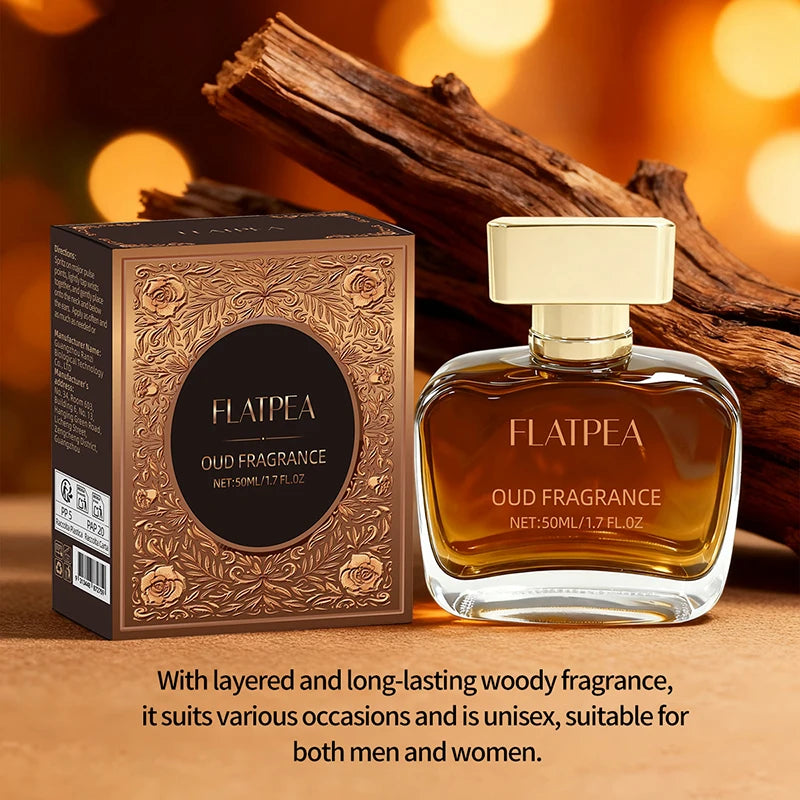 Woody Men's Eau de Toilette with Listed Musk, Oud and Cedarwood Notes, Arabian-Style Perfume in 50ml and 100ml Options for Daily Wear and Gifts