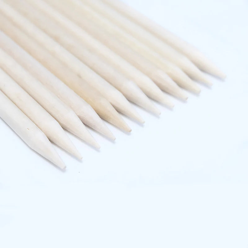 Wooden Cuticle Pusher Sticks by Lurayee, 7.5 to 15cm Length Options for Nail Art Detailing, Rhinestone Placement and Manicure Sticker Application