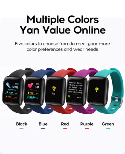 Y68 and 116Plus Fitness Smart Watch with Silicone Wristband, Circular Touch-Button Control and App Setup, Everyday Activity Tracking and Message Reminder References