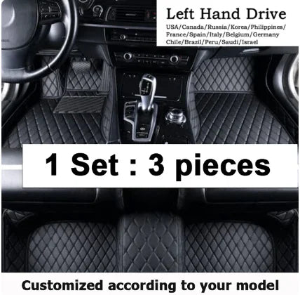 Jetta A5 Car Floor Mats for Listed Volkswagen 2006–2012 Models, Interior Floor Cover Set in Red, Coffee, Beige and Black Combinations with Fit Verification Required
