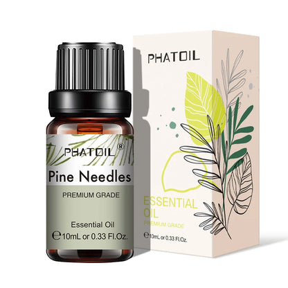 10ml Aroma Oil by PHATOIL for Compatible Diffusers and Home Fragrance, Amber Bottle with Lavender, Eucalyptus, Vanilla, Peppermint and Other Scent Options