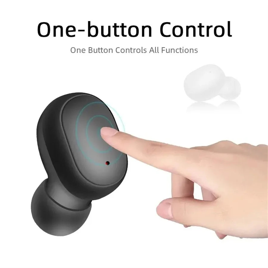 A6S Wireless Earbuds with Listed Bluetooth 5.0 and Stereo Audio, Five Color Options with Touch and LED Display References for Personal Music and Call Routines
