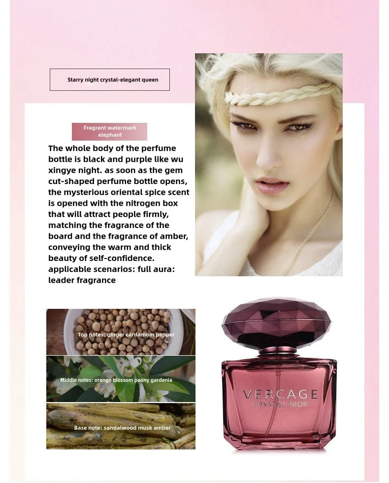 Womens Floral Perfume Spray with Crystal Diamond Style Bottle Reference, Pink, Red and Sugar Dust 50ml Labels Plus Two Option for Personal Fragrance and Gifts