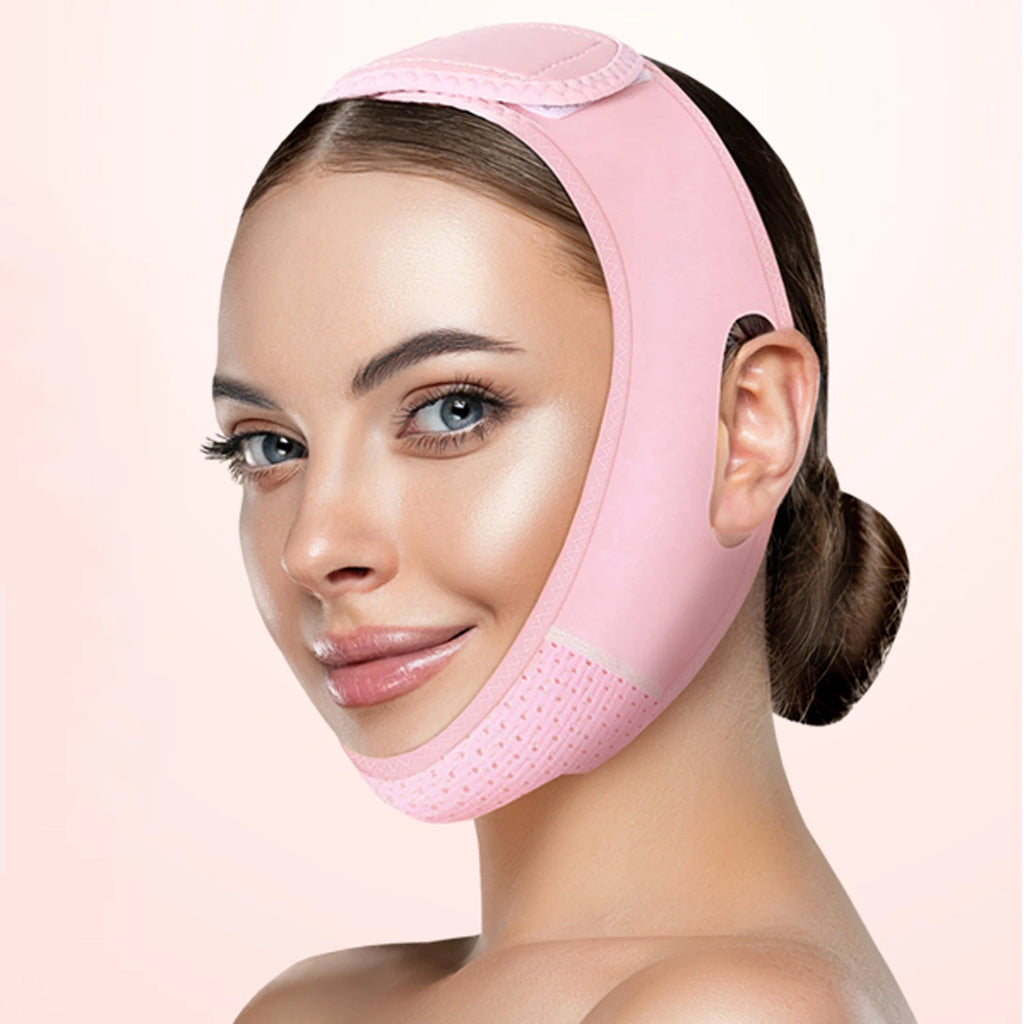 V-Shaped Chin Strap with Reusable Face Band Design, LKK03 Beauty Accessory for Adult Personal Care with Material and Fit Details to Check Before Use