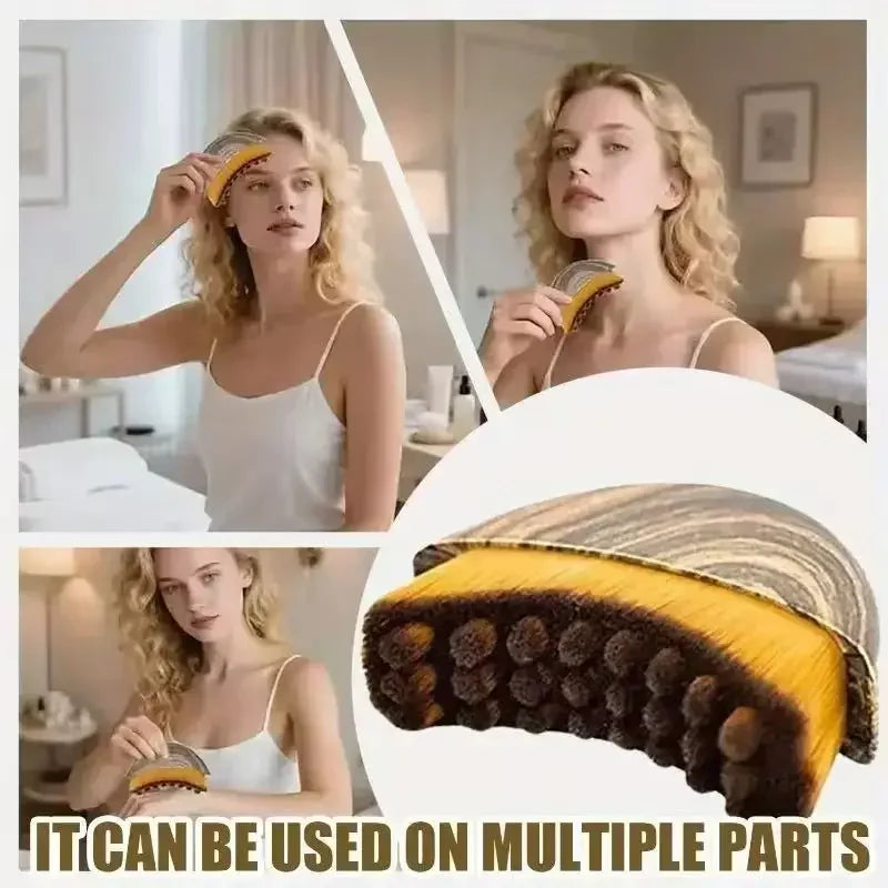 Facial Massage Brush with Contoured Design and Listed Soft Bristles, One or Two-Piece Options for Face, Chin and Jawline Personal Skincare Accessories