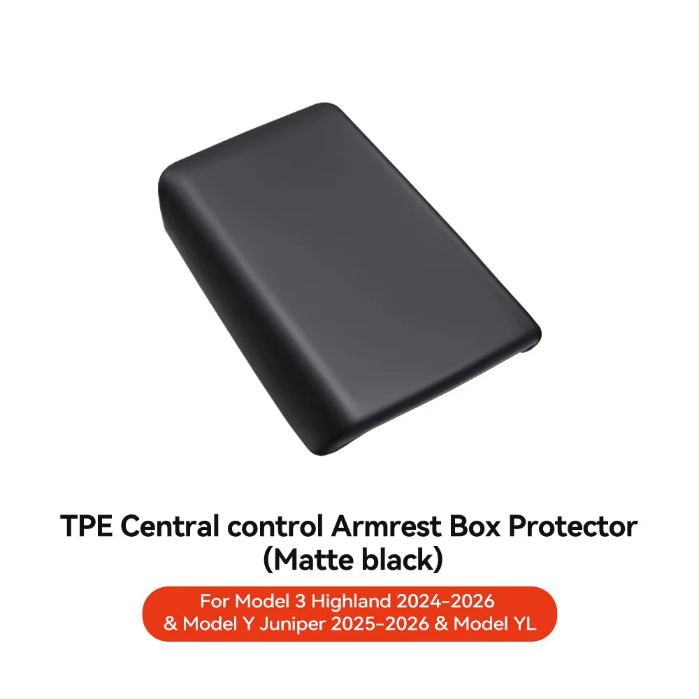 Center Console Armrest Cover with TPE and TPU Material Options, Stripe and Wavy Grain Styling for Select Tesla Model 3 Highland and Model Y Juniper Interiors