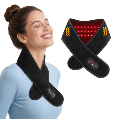 Wearable Red Light Heating Wrap Options for Wrist, Neck, Ankle and Hip, Adjustable Warmth with Model-Specific LED, Vibration and Power Features