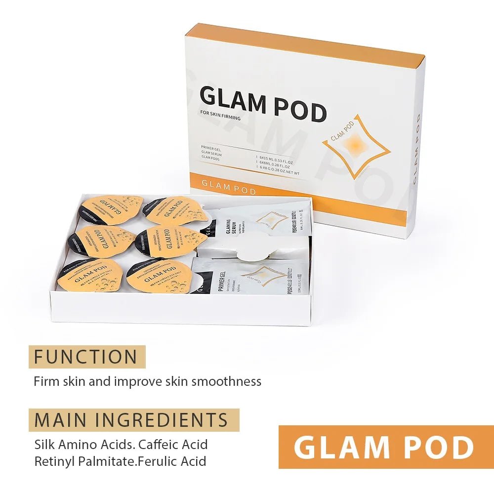 Glam Facial Pod and Capsule Gel Options for Compatible Aqua Bubble Devices, Seven Numbered Type Selections and a Separate Facial CO2 Machine Option