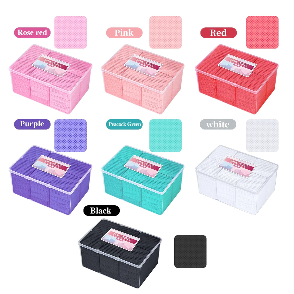 Nail Cleaning Pad Refills with Listed 1080-Piece Quantity and Lint-Free Cotton Reference, A1 to A7 Options for Home and Salon Manicure Supplies