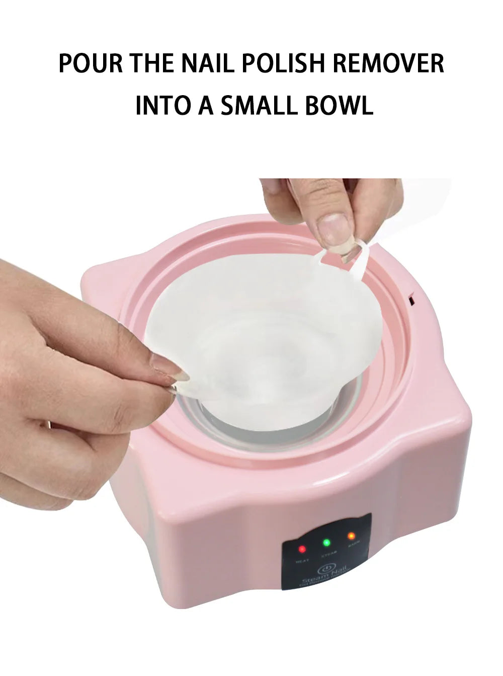 Electric Steam Gel Nail Remover with Five-Finger Use and Automatic Shutoff References, Compact Polish Removal Box for Instruction-Guided Manicure Care