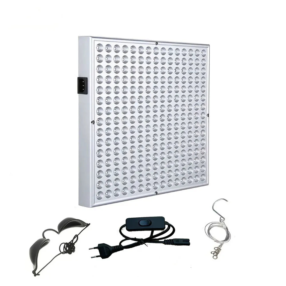 Red LED Light Panel with Listed 45W Power and 660nm 850nm Wavelengths, Combination Home Beauty Lamp with US or EU Plug Options for Manual-Guided Use