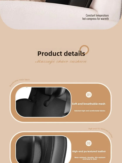 JAIYORL Electric Massage Seat Cushion with Vibration and Kneading References, Four Upgrade Model Labels and US, EU, UK or AU Plug Options