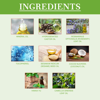 Rosemary Mint Hair Oil for Men and Women, Cosmetic Hair Care for At-Home Self-Care Routines with Single, Three and Five Piece Options