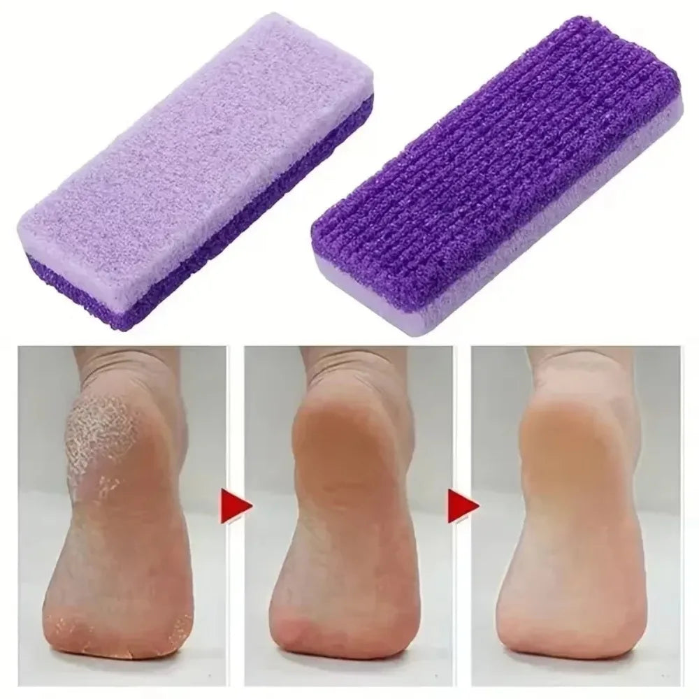Double Sided Pumice Stone Foot Exfoliator with Coarse and Moderate Surfaces, Listed Glass Pumice Material and 1 or 2 Piece Options for Home Pedicures