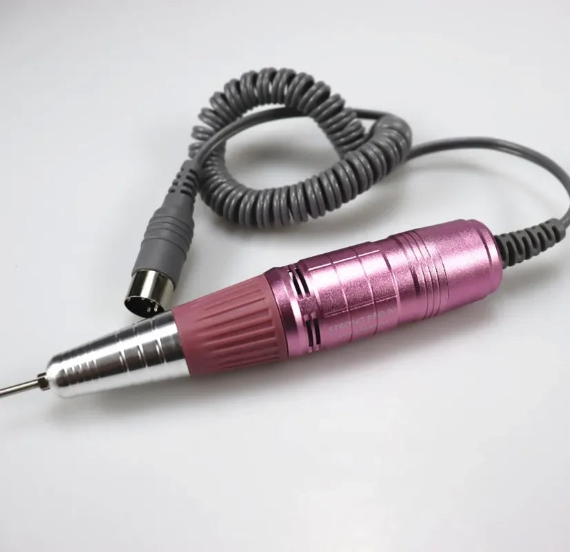 Strong 210 Pro IV Nail Drill Set with Listed 65W Input, 45,000 RPM Maximum, Six Bits, Handpiece and Foot Switch for Manicure Work, EU Plug Reference