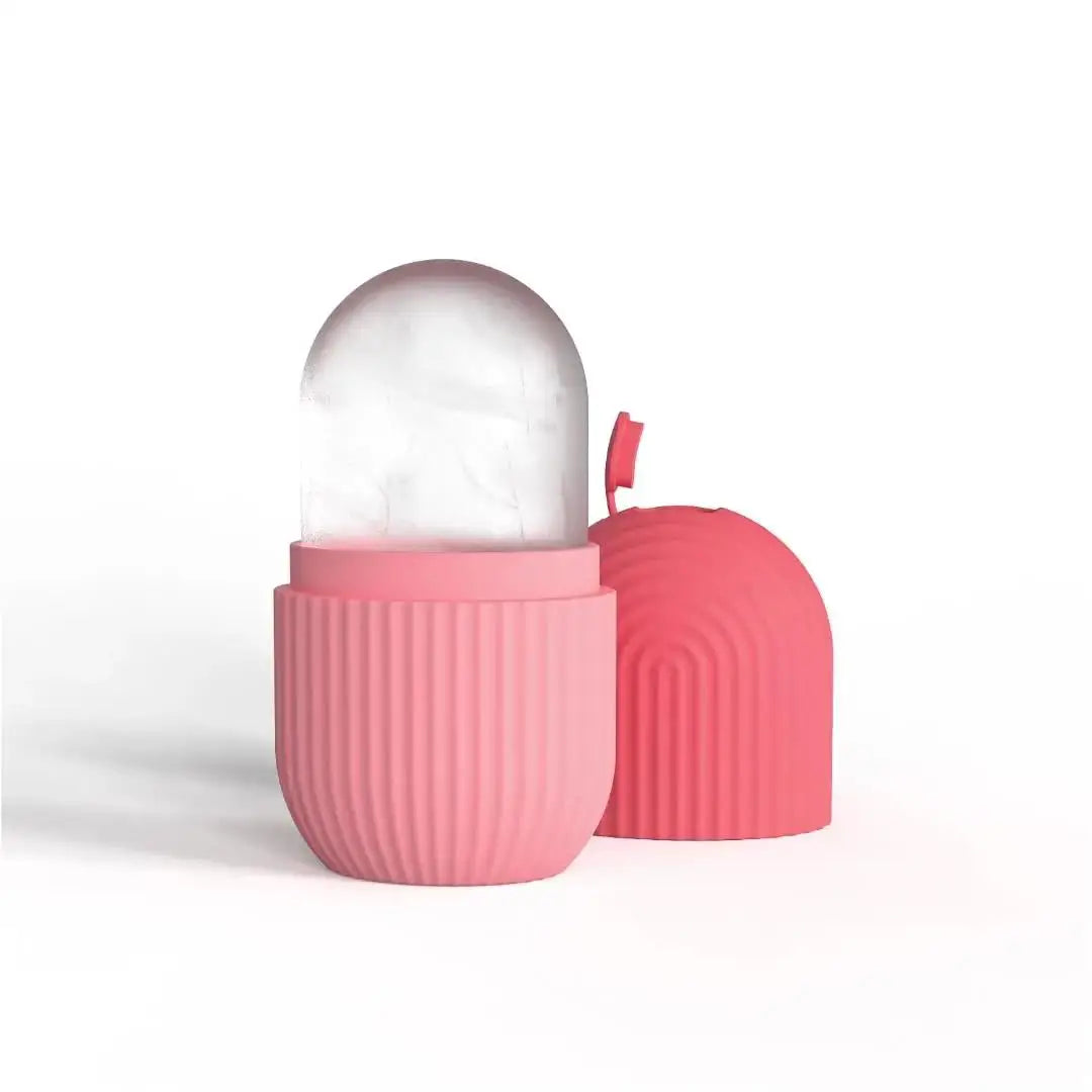 Facial Ice Massage Capsule with Listed Silicone Mold Design, Single Beauty Tool in Eight Color Options for Adult At-Home Cooling Self-Care Routines