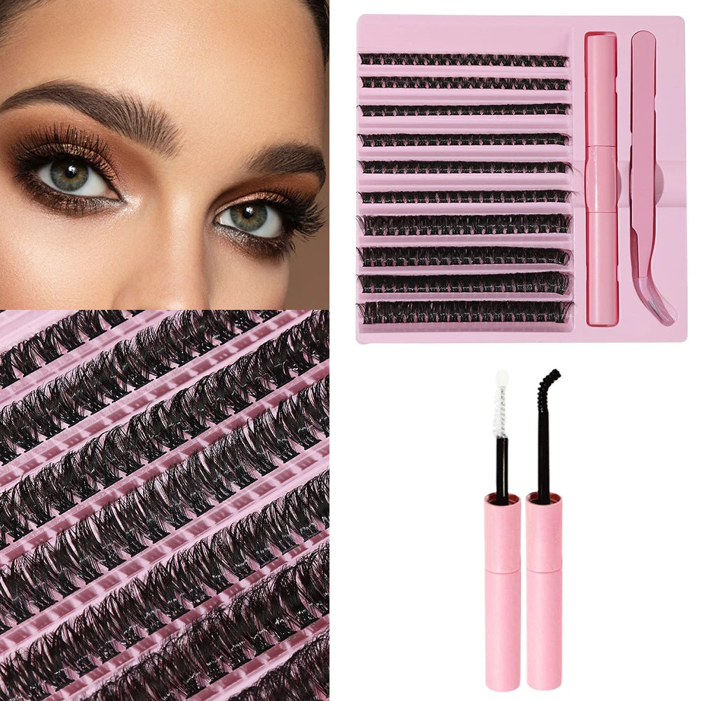 200-Piece Natural Lash Clusters with C-Curl and 10–16mm Mixed Length References, LC136 Style Options for Customized Adult Everyday and Occasion Eye Makeup