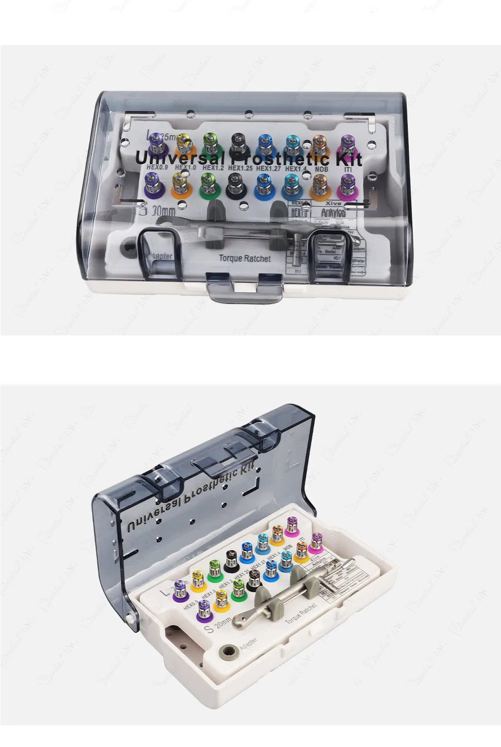 Dental Implant Torque Wrench Kit with Listed 10–70 Ncm Range, Eight 20mm Short and Eight 25mm Long Drivers in a Whole Set for Professional Assessment