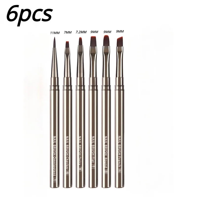 Nail Art Striping Brushes for Fine Lines and Detail Painting, 6–25mm Listed Liner Sizes with Individual and Set Options for DIY Manicure Designs