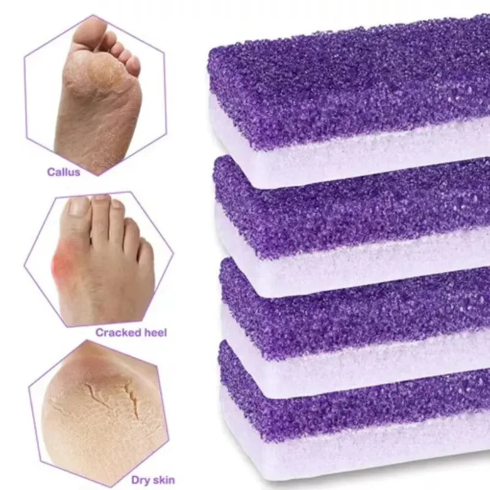 Double Sided Pumice Stone Foot Exfoliator with Coarse and Moderate Surfaces, Listed Glass Pumice Material and 1 or 2 Piece Options for Home Pedicures