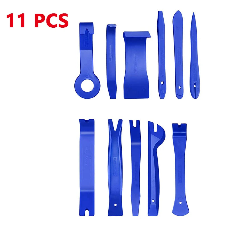 Car Panel Removal Tool Kit with 5, 11 or 41-Piece Options in Red or Blue, Manual Tools for Audio Surrounds, Door Panels, Moldings and Dashboard Trim