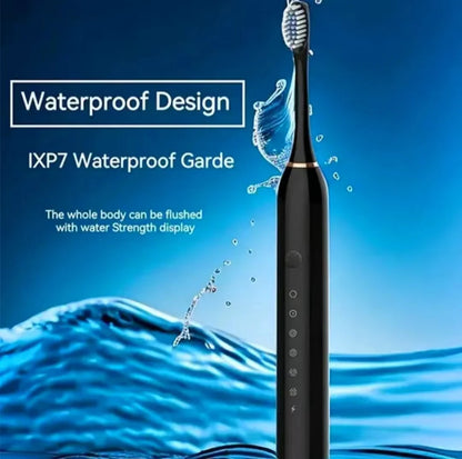 X3 Sonic Electric Toothbrush for Adults, USB Rechargeable Six-Mode Oral Care Brush with Two-Minute Brushing Cycle and 30-Second Zone Reminders