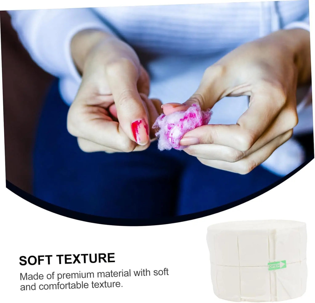 Rectangular Nail Wipe Roll in White with Listed 300 or 500-Piece Quantity References, TR66 or TR70 Options for Compatible Manicure and Makeup Cleaning