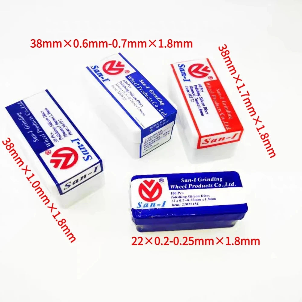 Dental Lab Polishing Discs, Resin Grinding and Separation Wheels in 22mm or 38mm Options, Boxed 40, 50 or 100-Piece Selections for Laboratory Work
