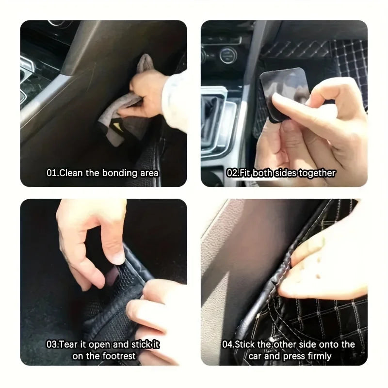 Car Mat Fixing Stickers, 20-Piece 10-Pair Double-Sided Adhesive Set with Listed 5 x 5 cm Size for Compatible Vehicle Mats and Household Surface Projects