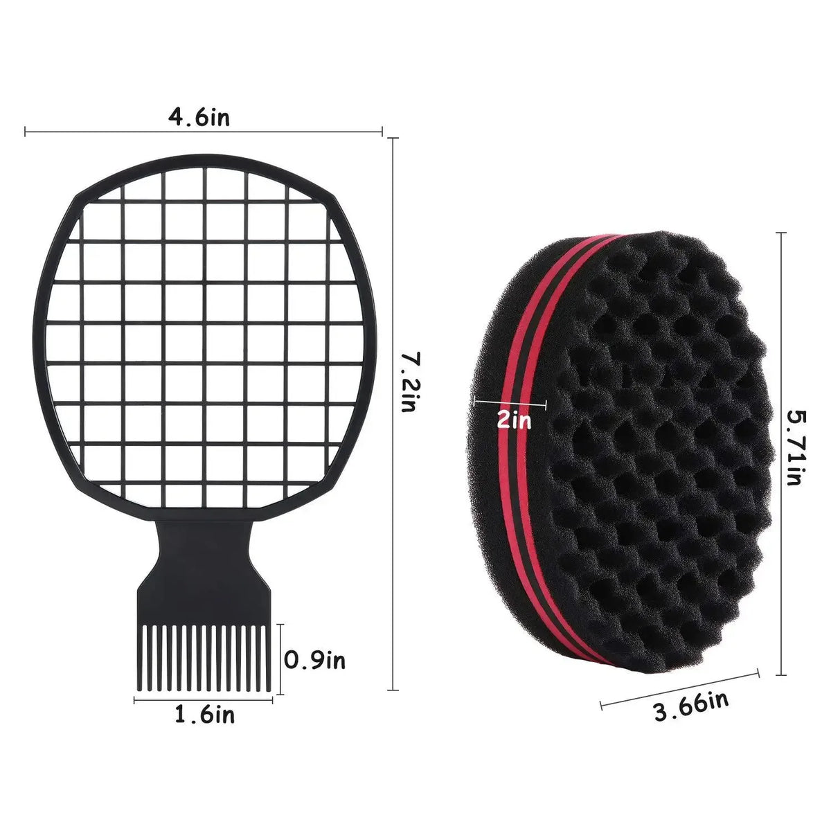 Hair Twisting Sponge Set for Men and Women, Curling Combs and Styling Tools for Textured Hair Grooming with Ten Coded Style Options