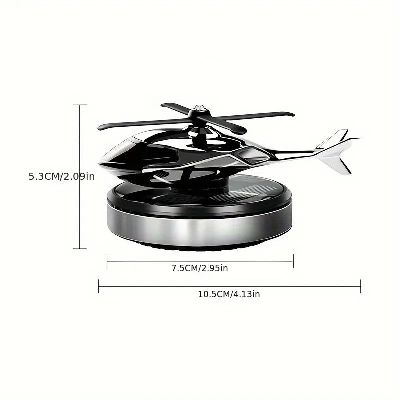 Solar Helicopter Car Air Freshener with Rotary Propeller Design for Vehicle Interior Styling, Decorative Perfume Diffuser in Seven A and B Model Color Options