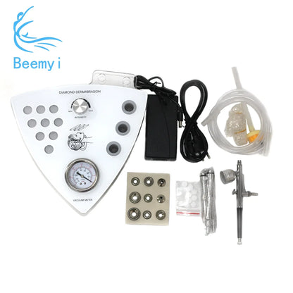 Diamond Microdermabrasion Machine for Adult Facial Care, 3-in-1 Beauty Device with Listed 65–68 cmHg Vacuum and US, UK or AU Option Labels