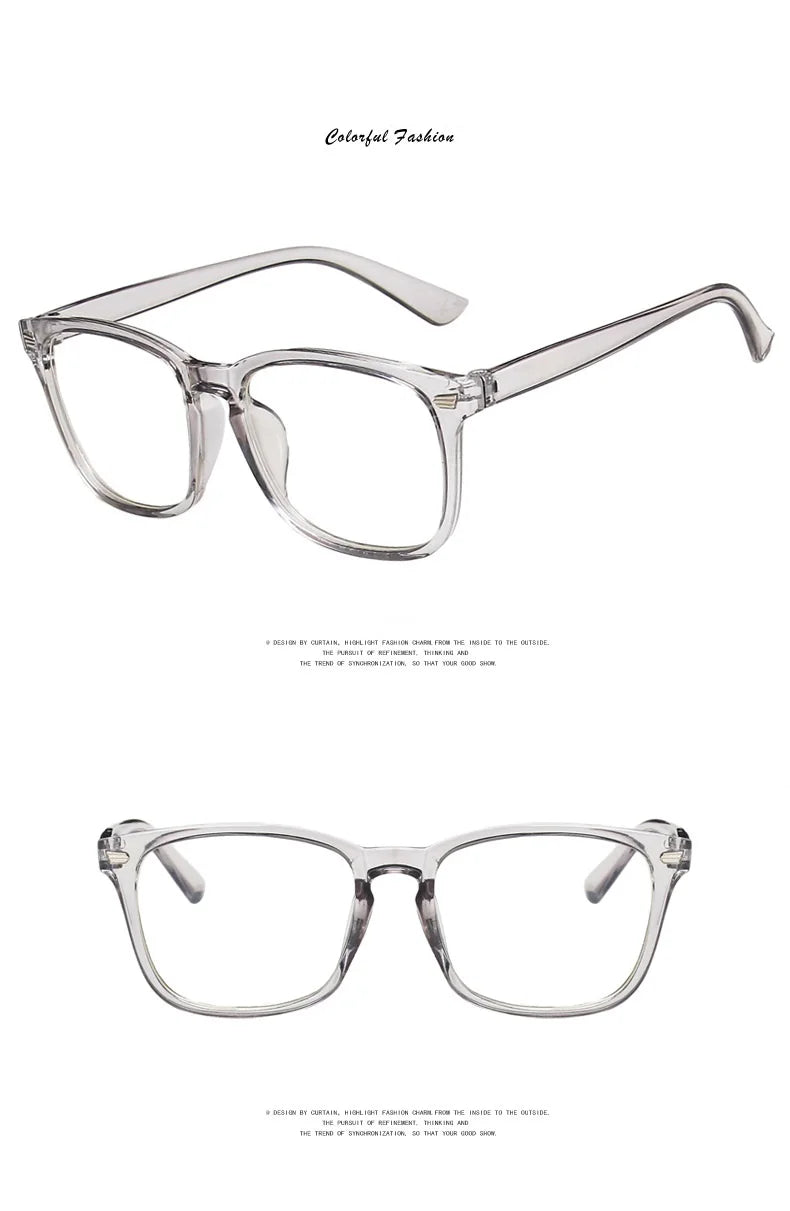 1/3PCS Minimalist Square Transparent Lens Glasses - Blue Light Barrier Suitable For Daily And Casual Wear 15969