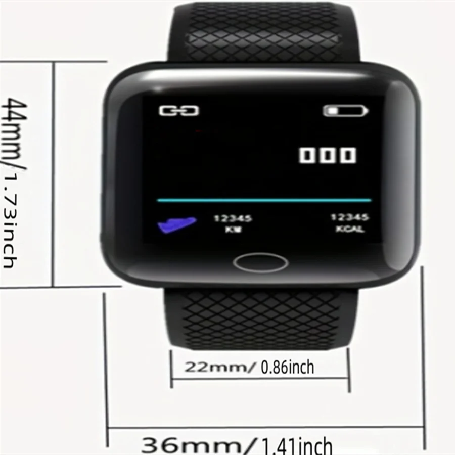 Y68 and 116Plus Fitness Smart Watch with Silicone Wristband, Circular Touch-Button Control and App Setup, Everyday Activity Tracking and Message Reminder References