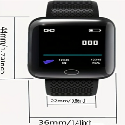 Y68 and 116Plus Fitness Smart Watch with Silicone Wristband, Circular Touch-Button Control and App Setup, Everyday Activity Tracking and Message Reminder References