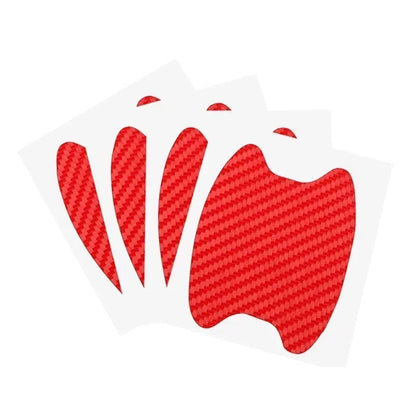 Car Door Handle Protection Stickers in Nine Colors, Four-Piece Adhesive Exterior Cover Set with Listed 8.5 x 6.8cm Size for Handle-Area Styling