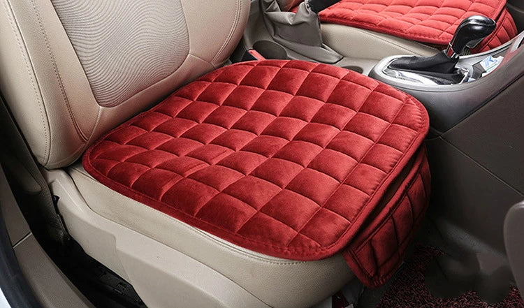 Winter Car Seat Cushion, 50 x 50cm Flocking Cloth Seat Pad with Listed Anti-Slip and Breathable Design in Six Colors for Compatible Vehicle Seats