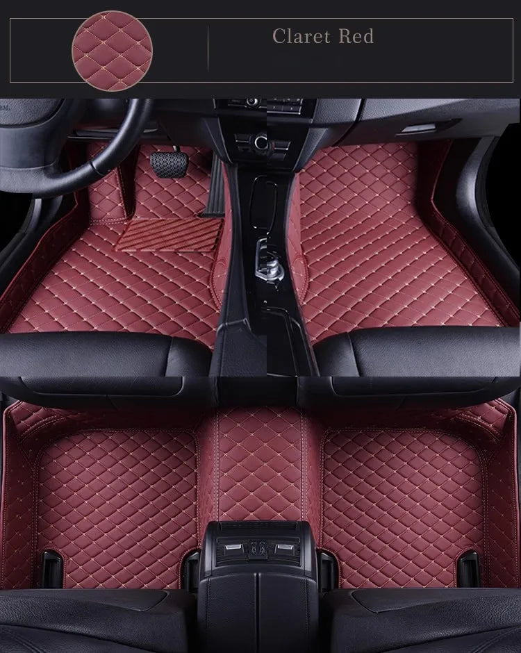 3D Car Floor Mats for Listed Renault Kadjar, Duster, Fluence and Koleos Configurations, Artificial Leather Cabin Covers with Black Single-Piece and Five-Seat Color Options