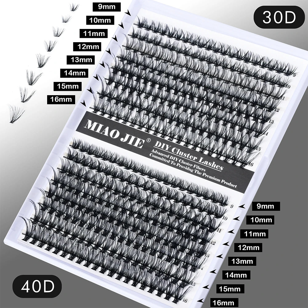 Individual Lash Clusters, 320PCS Wispy Fluffy False Eyelashes in 30D and 40D Styles with DIY Kit Options for At-Home Makeup Looks