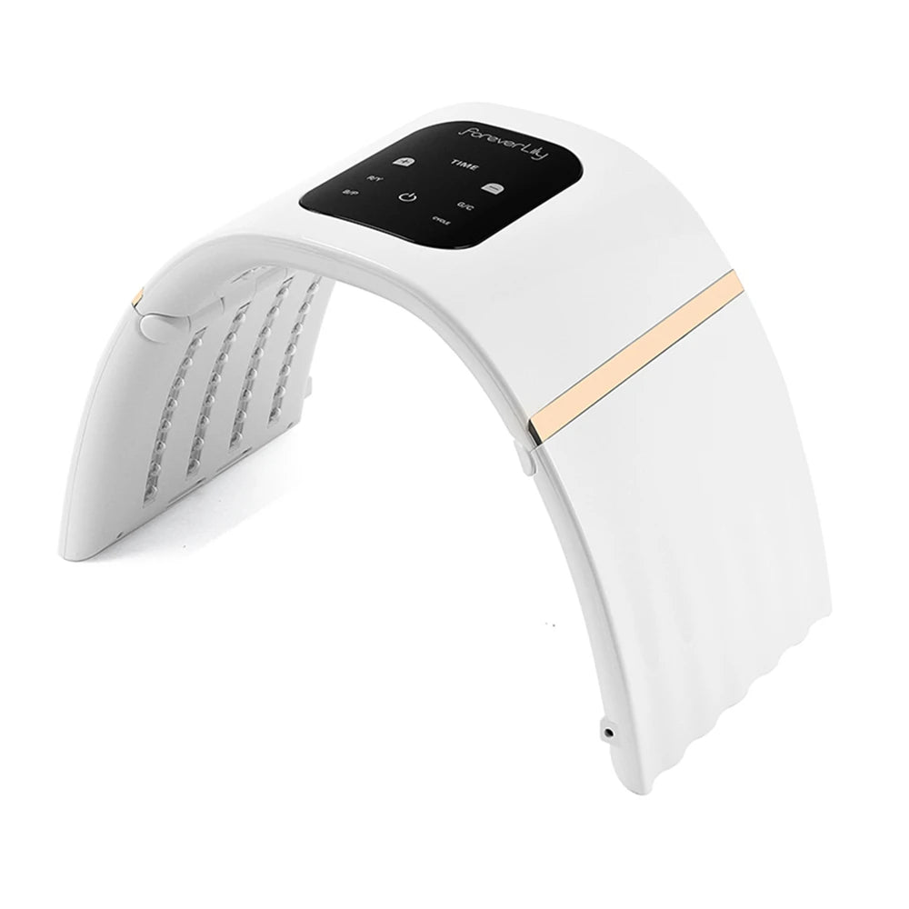 LED Beauty Light Machine with Foldable Face and Body Design, Seven Color and Heating Model References, Eye Protection and Regional Plug Options