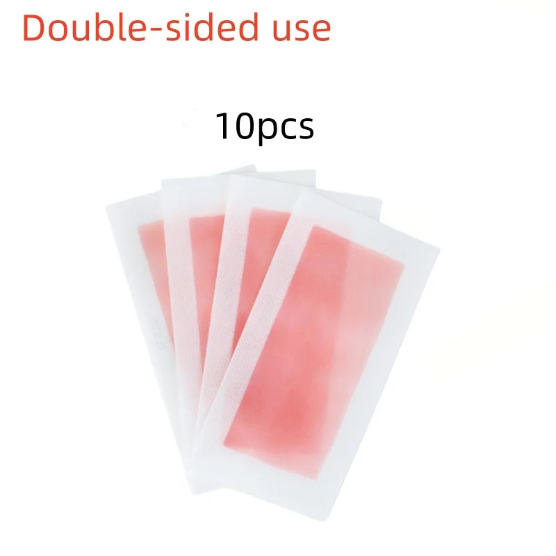 Cold Wax Strips for Hair Removal in Pink or Green, Depilatory Wax Paper with 10, 20 or 100-Piece Pack Options for At-Home Personal Care and Waxing Routines