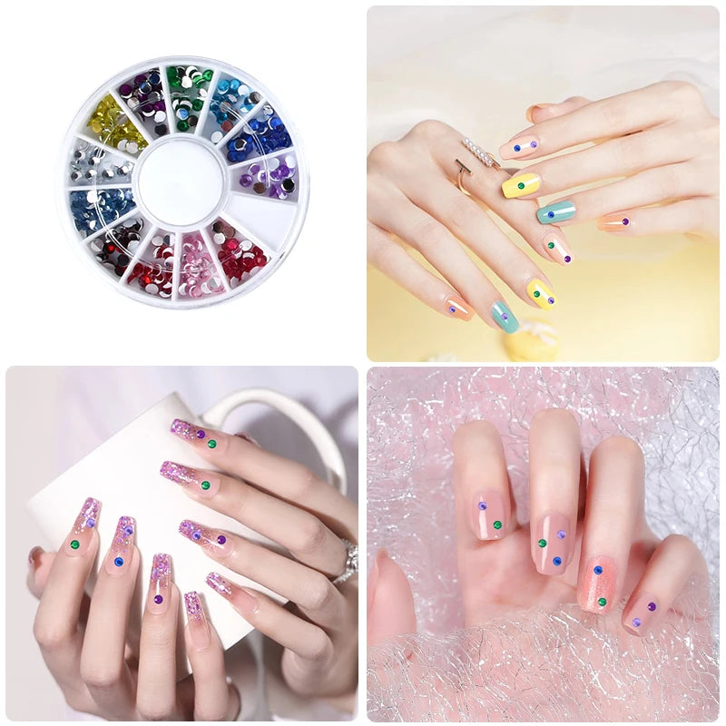 Soak-Off Gel Varnish Kit by LNWPYH with 10 Listed Polish Colors, One Base Coat, One Top Coat and UV LED Sensor Lamp for Adult Home Manicure Designs