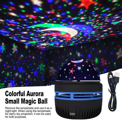 USB Galaxy Projector Light with Starry Sky, Aurora, Water Wave or Crystal Style Options, Decorative Bedroom and Party Lighting with Select Remote Versions