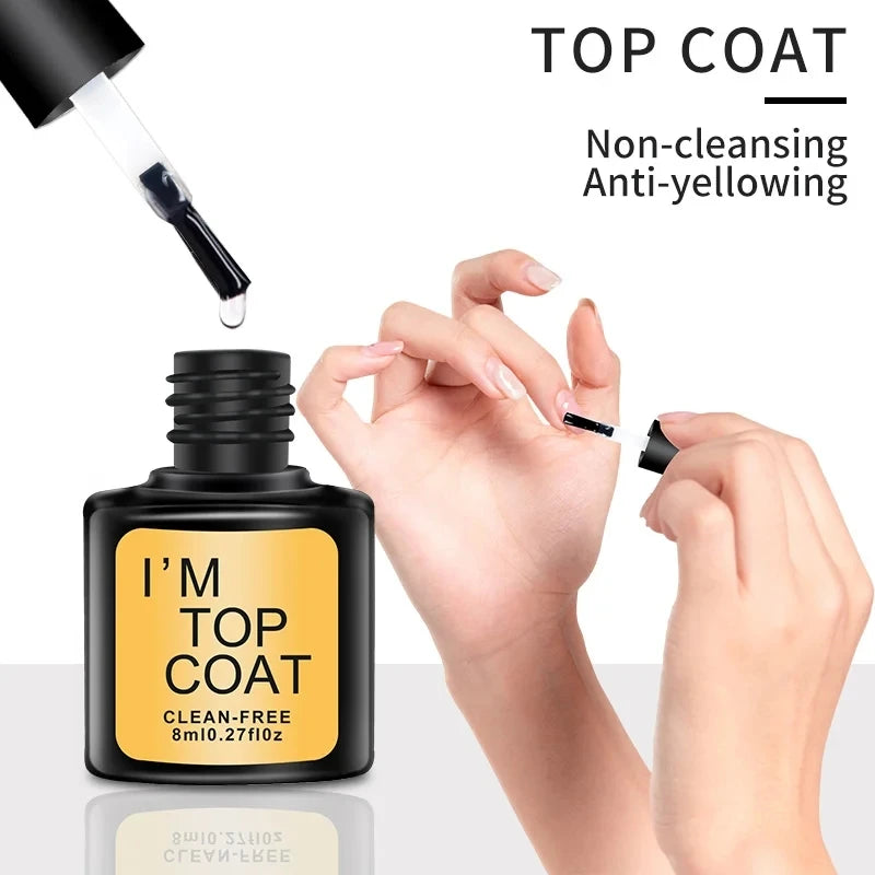 Soak-Off Gel Varnish Kit by LNWPYH with 10 Listed Polish Colors, One Base Coat, One Top Coat and UV LED Sensor Lamp for Adult Home Manicure Designs