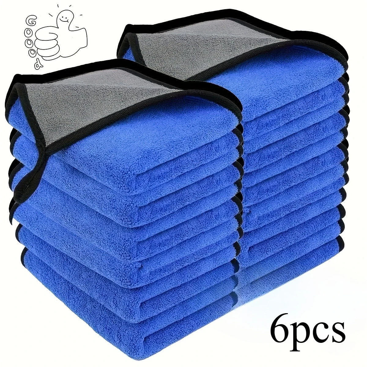 Auto Detailing Microfiber Towels, Car Washing and Drying Cloths in 1, 3, 5, 6 or 10-Piece Options for Routine Vehicle Care and Father's Day Gift Ideas