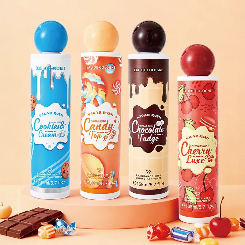 Gourmand Perfume Body Spray 168ml, Unisex Fragrance with Sweet Cookies, Chocolate, Fruit and Floral Options for Daily Wear and Personal Gifts