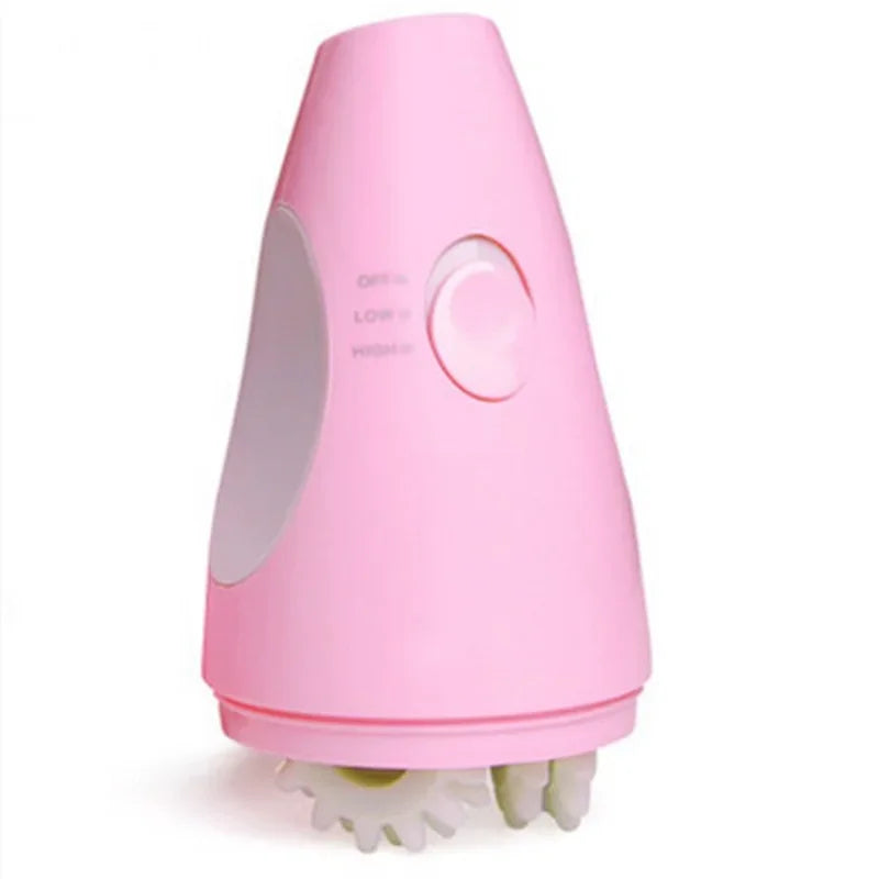 Electric Roller Body Massager in White with 3D Kneading Wheel Design, ABS and Silicone Construction for Adult At-Home Personal Care Routines