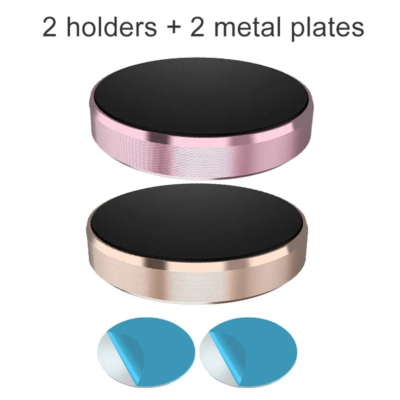 Magnetic Car Phone Holder with Fixed or 360-Degree Rotating Model Options, Dashboard and Wall Mounting References in Black, Silver, Gold and Rose Gold