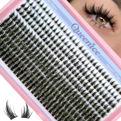 Manga Anime Lash Clusters with Wispy D Curl and 8–16mm Lengths, Reusable Individual False Eyelashes in Style F-Fairy lash c for Adult Makeup Looks